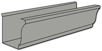 102 Pearl Gray Seamless Gutters