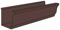 223 Imperial Brown Seamless Gutters