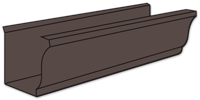 250 Musket Brown Seamless Gutters