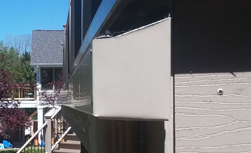 Custom made rain gutters, installed by All Gutter Systems