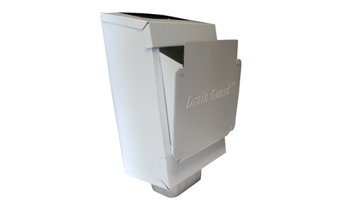 THe Drain Guard from All Gutter Systems Provides effective preventative maintenance for your perimeter drains.