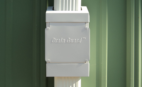 Drain guards fit 2x3 and 3x4 downspouts.