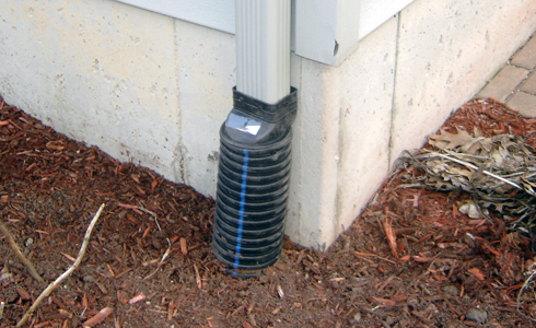 Drain Tile is more visually appealing than regular downspouts