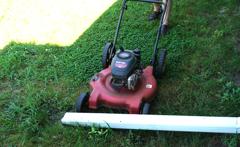 Lawn mowing becomes easier with Drain Tile installed by All Gutter Systems