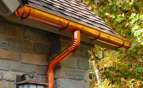 Half Round from All Gutter Systems is available in aluminum and copper.