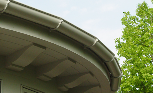 Half Round can be added to a radius by All Gutter Systems