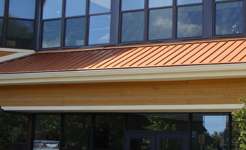 Rain gutters for business and storefronts.