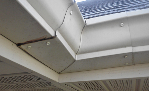 Leaking Miter needs repair from All Gutter Systems