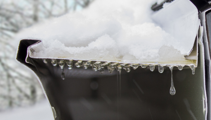 Alu-Rex hanger system in Michigan Snow, installed by All Gutter Systems